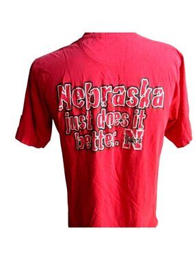 True Vintage T-shirt Medium Nebraska Huskers 1990's Starter 2 Sided Distress Md